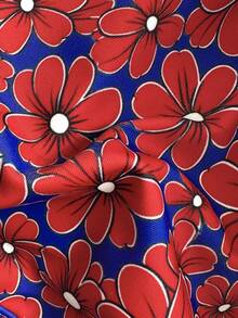 Swim Mod Conjunto de Maiô Bikini com Contraste de Borda Azul e Flor Vermelha para Praia, Primavera/Verão 2022, Novos Trajes de Banho Femininos 2026, Adequado para Escola, Férias, Encontros, Chá da Tarde, Estilo Ocidental, Cruzeiro, Praia, Ilha, Viagem de Carro, Todas as Estações, Festival de Música, Férias Boho, Férias Boêmias, Outono Tranquilo, Boho Ocidental, Tops Elegantes para Mulheres, Trajes de Banho Femininos 2 Peças, Biquínis Y2k Primavera Verão, Estampa Floral Maiô Bikini, Maiô Feminino de Cobertura Total, Looks de Praia Femininos, Conjuntos de Maiô Bikini Femininos - Multicolorido - Visão 7