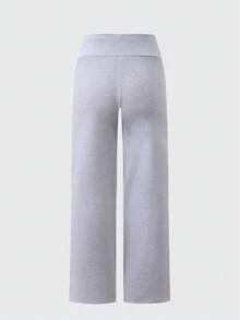 Sparklyn 2pcs/Set Teen GirlCasual All-Match Versatile Daily Wear & School Loose Waist Straight Leg Sweatpants, Autumn/Winter - Multicolor - View 8