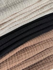 Comfortcana 3pcs/Set Plus Size Solid Color Linen Comfortable Casual Versatile Shorts, Spring/Summer,Two-Piece Set Of Comfortable Cotton Shorts Comfortable Shorts - Multicolor - View 9