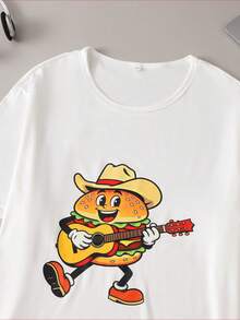 Cute Cartoon Digital Print Men's Pajama Top - Multicolor - View 4