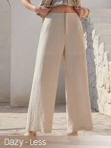 DAZY Women's Solid Color Casual/Formal Pants, Suitable For Spring, Summer, Valentine's Day, Wedding Business Casual Woman - Khaki - View 1