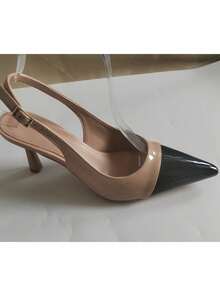 CUCCOO SZL Women's Pointed Toe Buckle Design Fashionable High Heels, Versatile For Daily Wear - Apricot - View 14