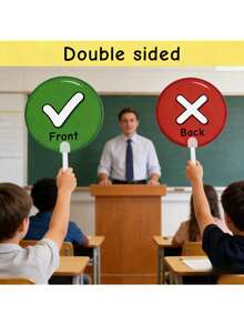 2 件装“是/否”手持答题板 | 小学课堂教学辅助工具，英语问答互动工具，正确/错误回答卡 - 彩色 - 查看 5