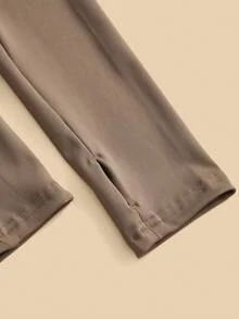 Anewsta New Tight-Fitting Hooded Yoga Jacket, High Stretch Naked Feeling Slim Fit Cardigan With Sleeve Cuffs - Khaki - View 6