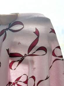 SHEIN 少女粉色夏季可愛睡衣套裝，卡通兔子與史迪奇圖案，天藍色紮染細肩帶上衣與短褲，貼身休閒少女穿著 - 淺藍色 - 查看 7