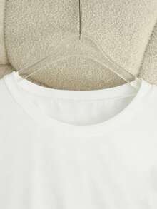 GlowEve CURVE Set da 2 pezzi per taglie forti: maglietta a maniche corte e gonna plissettata, casual per tutti i giorni/pendolarismo, primavera/estate/autunno - Beige - Visualizzare 3