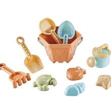 9/10 piezas Juego de juguetes de playa, juguetes de agua y arena, carrito de playa, herramientas de cubo para cavar y jugar en la arena, herramientas de excavación de playa y nieve para niños, juegos de juguetes de playa, juegos interactivos padres-hijos - Multicolor - Ver 2