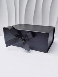 Foldable Thick Cardboard Gift Box For Gift Packaging, Rectangular Magnetic Lid For Groom's Proposal Box, With Ribbon, Wedding And Birthday Gift Packaging - Multicolor - View 5