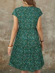 EMERY ROSE 女士夏季连衣裙 女士复古连衣裙 女士夏季吊带裙 女士夏季连衣裙 女士中长连衣裙 - 綠色 - 查看 2