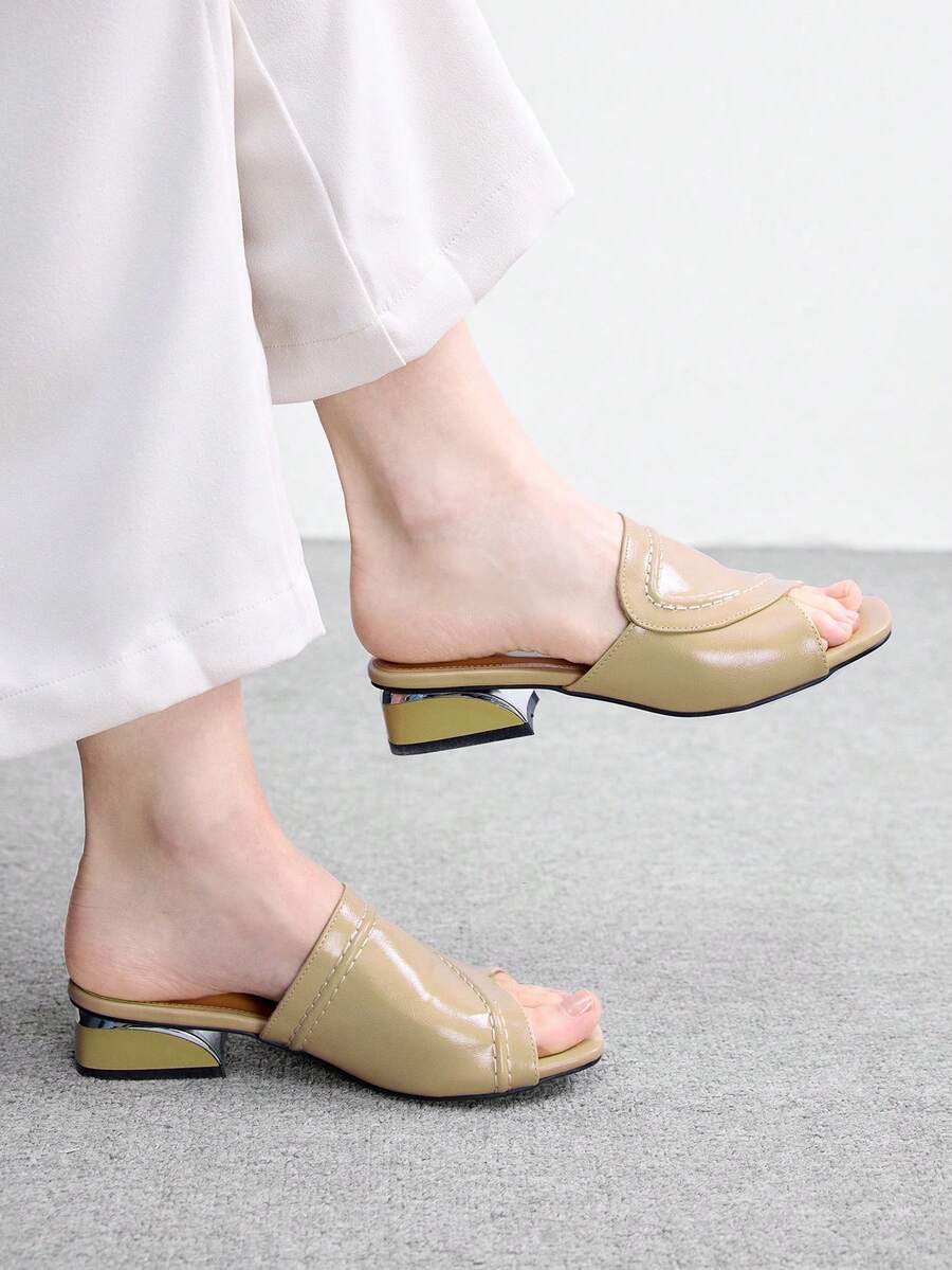 CUCCOO BIZCHIC Sandal Hak Tinggi Wanita Sepatu Musim Semi - Aprikot - View 1