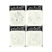 1Set Of 4 "Ocean Breeze Journal" Hollow-Out Stencils For Journals & Hand-Copy Newspapers - Cross-Border PET Drawing Templates - 4PCS - View 9
