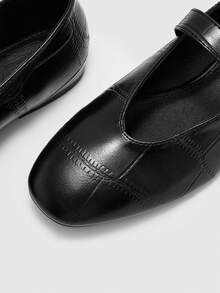 CUCCOO BIZCHIC Women's Fashion Commuter Versatile Casual Mary Jane Flat Shoes For Christmas - Pure black - View 7