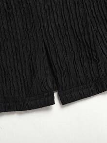 SHEIN 少女黑色针织修身水钻蝴蝶结装饰开衩露背吊带背心，时尚别致，Y2K风格，返校季，母女装 - 黑色 - 查看 6