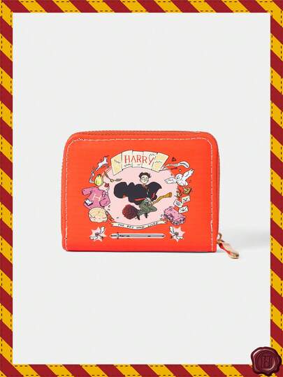 HARRY POTTER X SHEIN Creative Moon & Black Cat Multi-Functional Card Wallet Small Coin Purse