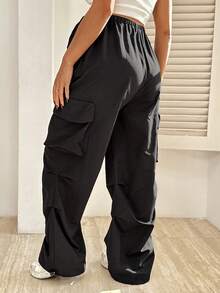 SHEIN Maternity Clothes Maternity Pants Summer Pregnant Clothes Black Maternity Overalls Comfortable, Casual - Black - View 2