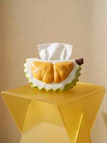 Joivida 1个榴莲造型纸巾盒，客厅纸巾盒，高端创意设计，2026新款，餐桌纸巾盒，收纳盒 - 榴蓮 - 查看 6