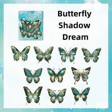 1set Of Six 3d Hot Foil Stamped Stickers Featuring The Theme Of "Wings Of Joyful Nature," A Retro Diy Journaling Material. - 6pcs - View 8