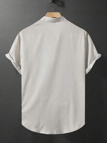 Manfinity CasualCool Men's Graphic Print Single-Breasted Casual Short Sleeve Shirt Men Fashion Shirts Men Clothes Men Shirts - Multicolor - View 2