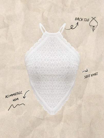 Olithes Women's Solid Color Spaghetti Strap Sleeveless Fashionable Summer Minimalist Knit Top