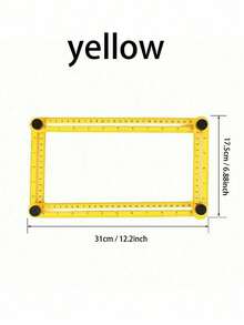 1pc Ultimate Multi Fold Ruler - Versatile Measuring Tool With Durable ABS Construction, Precision Four-Panel Design For Multi-Angle, Four-Sided & Corner Measurements, Compact Folding Option - Multicolor - View 13