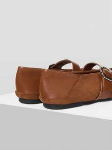 MOTF WOMEN SQUARE TOE FLATS - Brown - View 8