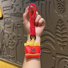 [Fun Keyring]Hot Chili & Pizza Keychain Best Friend Gift | Quirky Key Chain | Cute Foodie Accessory | Novelty Present - Multicolor - View 12