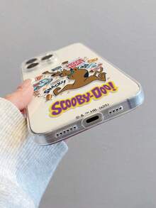 SCOOBY-DOO X SHEIN 史酷比透明极简软壳卡通系列手机壳，兼容iPhone 17/13/14/15/16 Pro，原创手绘软壳，防摔设计，节日女友礼物 - 彩色 - 查看 4