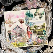 1set Of Six 3d Hot Foil Stamped Stickers Featuring The Theme Of "Wings Of Joyful Nature," A Retro Diy Journaling Material. - 6pcs - View 12