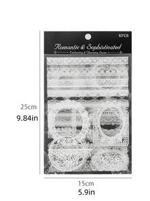 一套4张迷人复古风格胶片切割手账贴纸，防水PET材质贴纸，手账专用贴纸 - 復古 - 查看 2