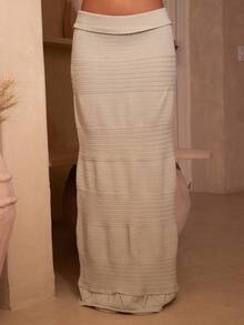 juhmazzocco Elegant Summer Crochet Skirt For Spring/Summer Vacation And Streetwear Outings In Fall/Winter - Green - View 5