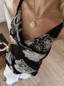 DAZY Women's Casual Sleeveless Scoop Neck Printed Tank Top, Summer - Multicolor - View 5