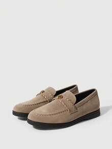 Sleekvia Mocasines planos versátiles y casuales con decoración de flecos para ir y venir - Albaricoque - Ver 10