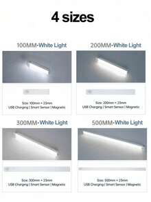 Đèn ngủ LED sạc có cảm biến chuyển động, đèn không dây từ tính dùng để trang trí phòng, thích hợp cho nhà bếp, cầu thang, hành lang và tủ quần áo, đèn tủ có ánh sáng ấm áp và trắng - Nhiều màu - Xem 15