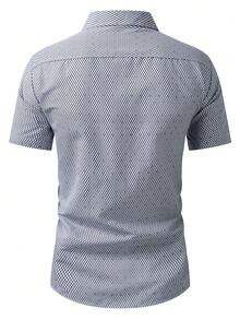 Manfinity Mode Bărbați cămașă cu mânecă scurtă, stil business, stil casual, stil business, topuri, stil lejer, stil Argyle, stil casual - Multicolor - Vizualizare 2