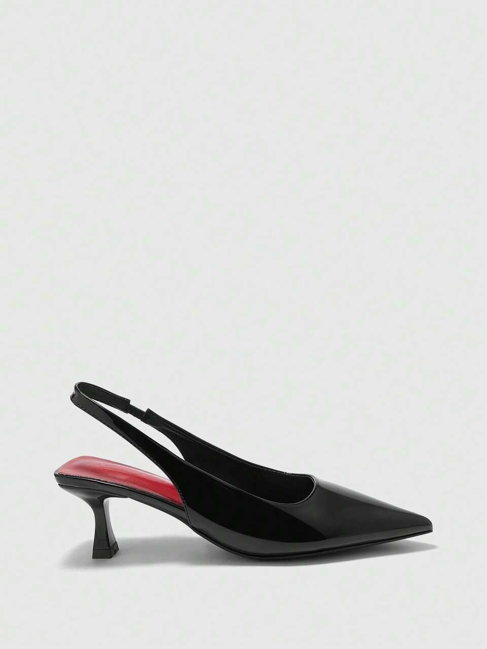 CUCCOO BIZCHIC Black & Red Pointed Toe Stiletto Heel Sandals, Sexy & Elegant With Minimalist Sophisticated Vibe And Mature Charm, Suitable For Working Women's Commute, Chic Girls' Dates/Afternoon Tea, And Semi-Formal Occasions Like Daily Gatherings When Paired With Dresses Spring Shoes Summer