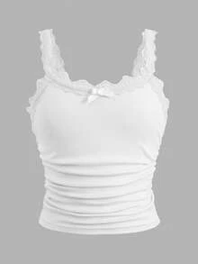 SHEIN Tween Girl Fitted Casual Minimalist Comfortable 2 Pieces Camisole Set - Multicolor - View 4