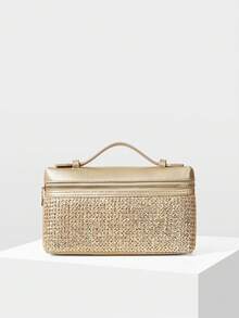 PREMIUM SQUARE OPENWORK BAG - Gold - View 2