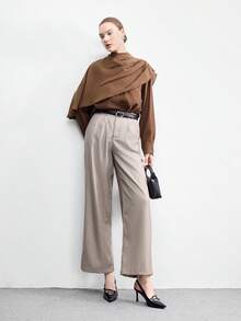 CUCCOO BIZCHIC 女士鞋履春秋新款法式小方头细高跟黑色搭扣露跟简约优雅通勤舒适女式高跟鞋露跟女鞋 - 黑色 - 查看 6