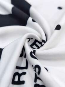 Resyla 女士字母波点印花休闲圆领短袖T恤 - 彩色 - 查看 4