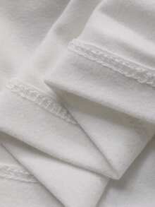 DAZY 女士露肩系带修身短袖T恤 - 白色 - 查看 5