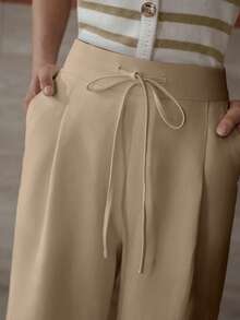 MOTF PREMIUM QUẦN NỮ VẢI LINEN - THOẢI MÁI & THỜI TRANG, CHẤT LIỆU VẢI LINEN , THÂN THIỆN VỚI DA & THOẢI MÁI - Màu Khaki - Xem 8