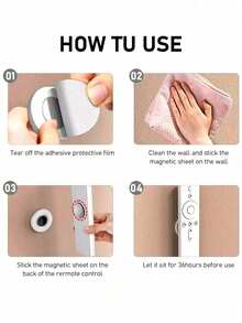 5/10 Giá đỡ điều khiển từ xa từ tính gắn tường, Giá treo vô hình có keo dán cho điều khiển từ xa TV/AC/Set-Top Box, Không cần khoan, không cần đinh, dễ dàng lắp đặt, sắp xếp đồ đạc trong nhà - Nhiều màu - Xem 9
