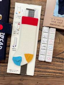 Joivida Japanese Style Creative Sock-Shaped Notebook Band, High-Value Knitted Stationery Storage Bag With Pen Holder, Multifunctional Organizer Pouch For Rulers Notebooks, Cute Portable Accessory For Students & Office - Multicolor - View 5