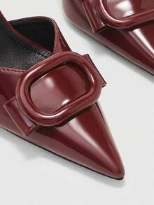 CUCCOO BIZCHIC Women's Fashionable Elegant Pointed Toe High Heel Pumps - Burgundy - View 8