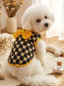 PETSIN Chaleco y sudadera con capucha de terciopelo suave y cálido para mascotas en otoño/invierno - Suéter con hebilla de tracción para perros, gatos y animales pequeños, para usar dentro y fuera - Negro - Ver 1