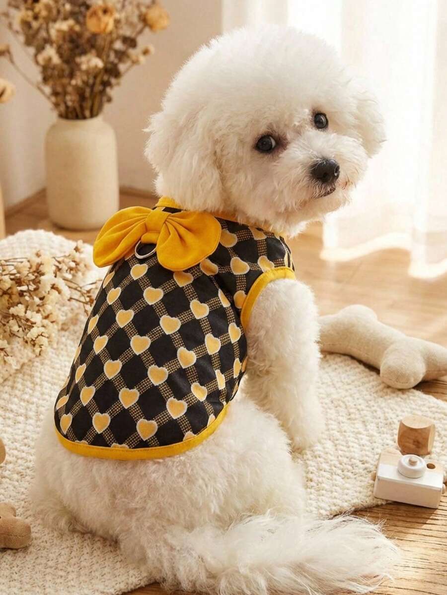 PETSIN Chaleco y sudadera con capucha de terciopelo suave y cálido para mascotas en otoño/invierno - Suéter con hebilla de tracción para perros, gatos y animales pequeños, para usar dentro y fuera - Negro - Ver 1