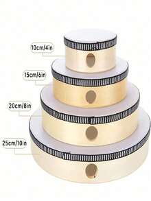 4/6/8/10英寸木制钟鼓乐器，木制打击乐器，圣诞节礼物 - 彩色 - 查看 10