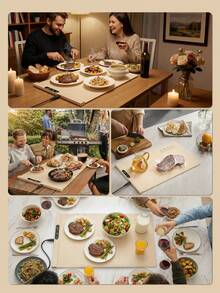 Teckwe 电加热砧板食物保温盘 | 带耐热垫的食物保温垫，10秒快速加热，24x15英寸，5档温度，4个定时器，儿童锁，自助餐食物保温器 - 美规插头 - 美規A型插(110-127V) - 查看 2