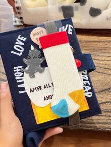 Joivida Japanese Style Creative Sock-Shaped Notebook Band, High-Value Knitted Stationery Storage Bag With Pen Holder, Multifunctional Organizer Pouch For Rulers Notebooks, Cute Portable Accessory For Students & Office - Multicolor - View 11