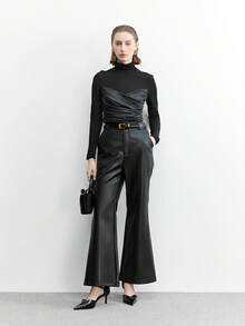 CUCCOO BIZCHIC Tacones de aguja de moda con diseño de hebilla y punta afilada para mujer - Negro - Ver 6